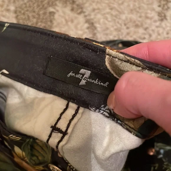 7 For All Mankind Floral Skin Jean (Mid-Waist) - Picture 9 of 11